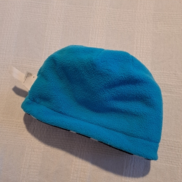 Hanna Andersson reversible beanie, flowers & light blue, New - Picture 4 of 6